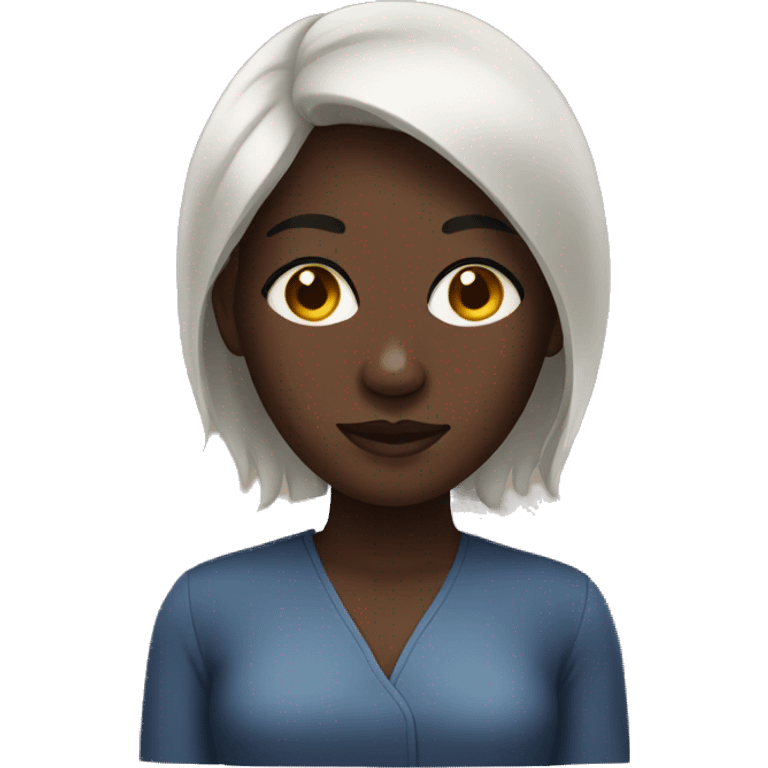 portrait of dark-skinned female  emoji