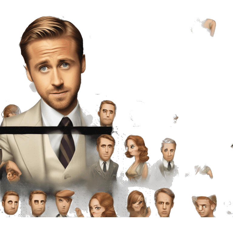 Ryan gosling and Emma stone on Gangster squad emoji