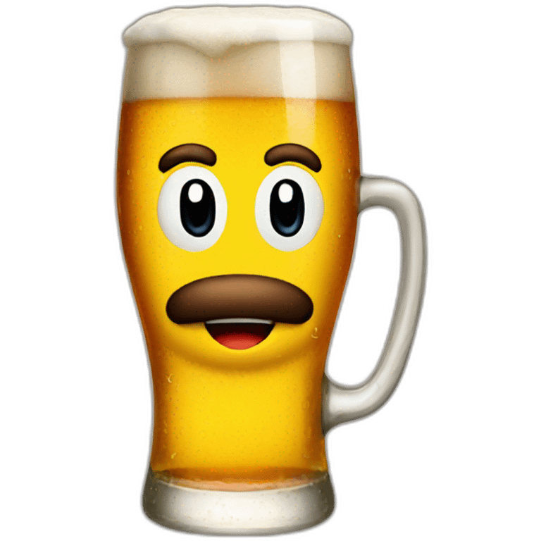 Mario-drink-beer emoji