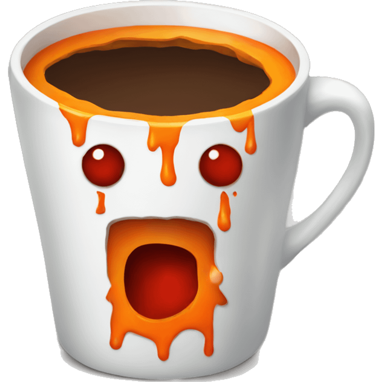 Bloody orange coffee  emoji