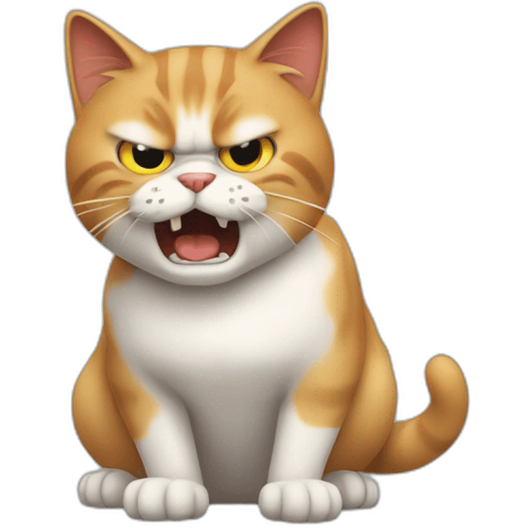 the cat is angry emoji