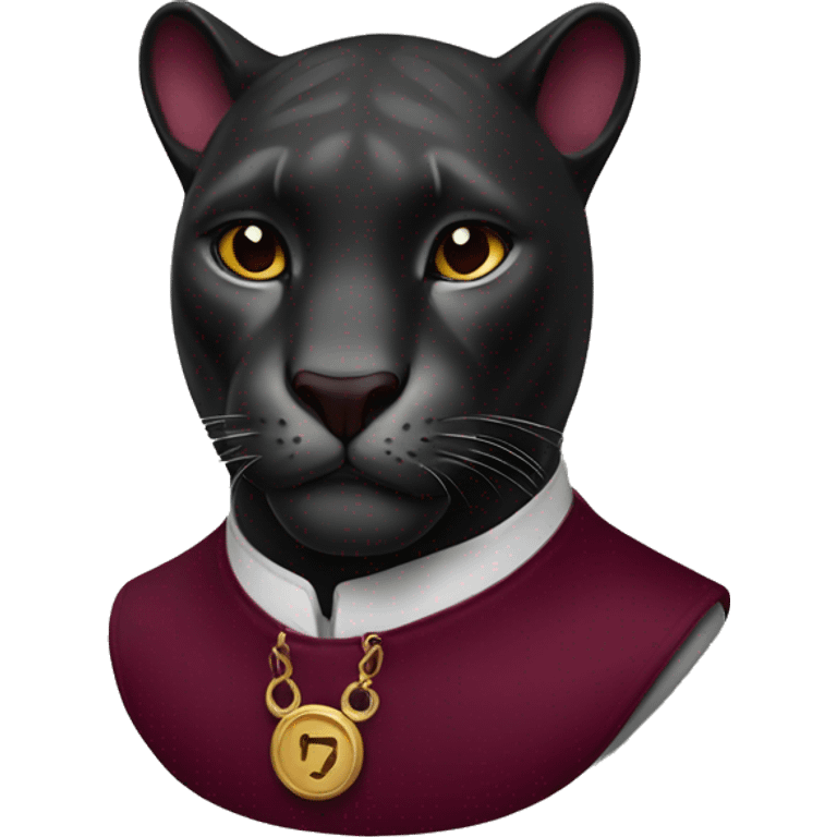 Panther with burgundy collar emoji