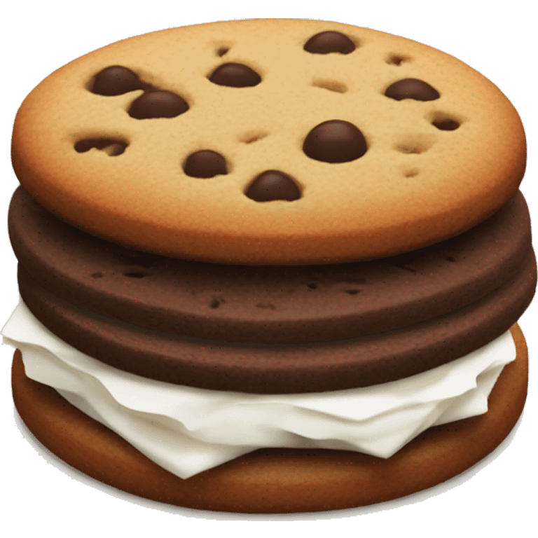 chocolate cookie sandwich emoji