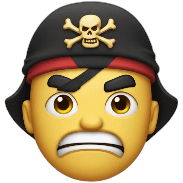 pirate angry face emoji