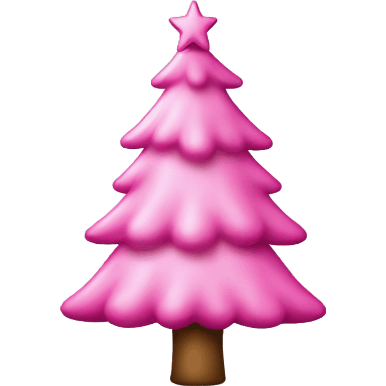 Pink Christmas tree emoji