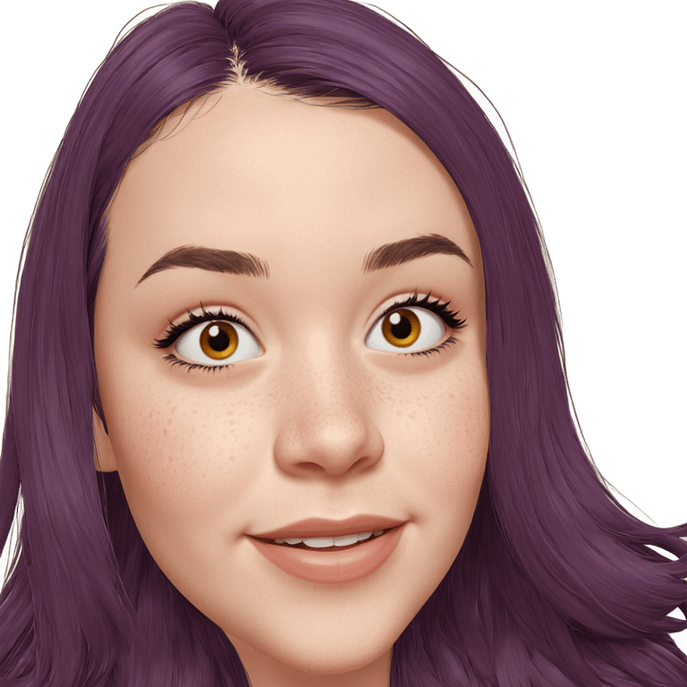 smiling girl with freckles emoji