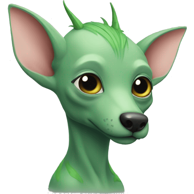 green hairless monster emoji