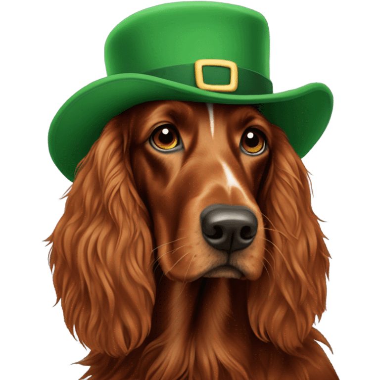 Irish setter with where’s Wally hat emoji