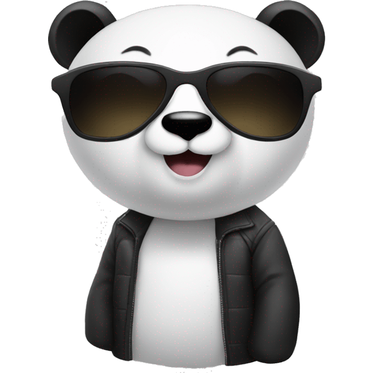 Panda man with sunglasses  emoji