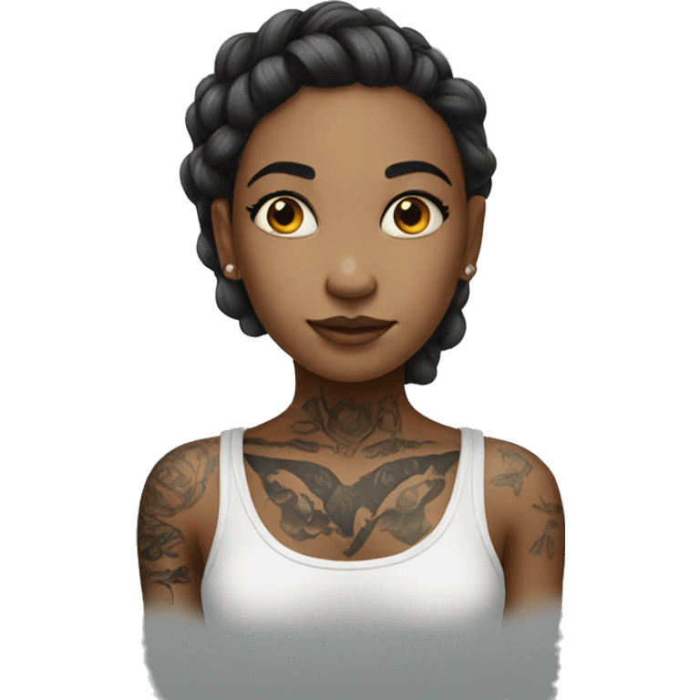 Girl with tattoo  emoji