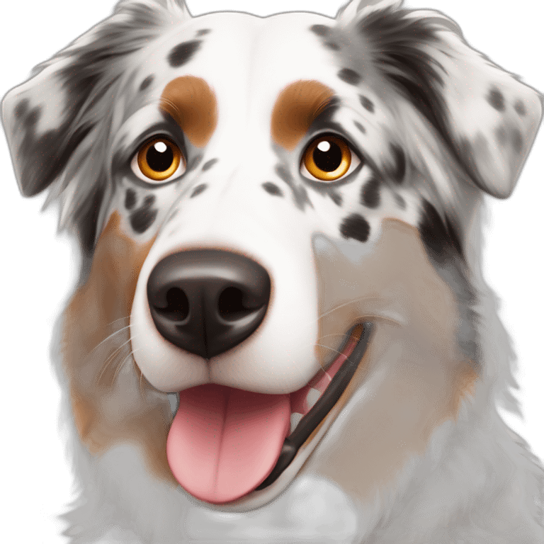 Australian Shepherd White with Red merle dots emoji