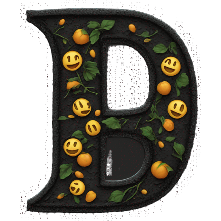 Big letter „L” with black background emoji