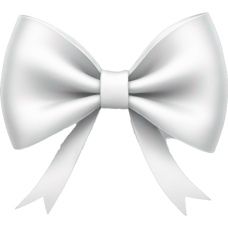 a white bow emoji