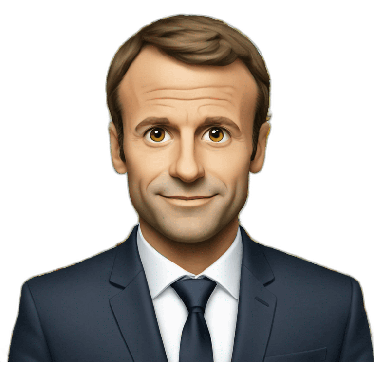 Emanuel Macron avec à joint emoji