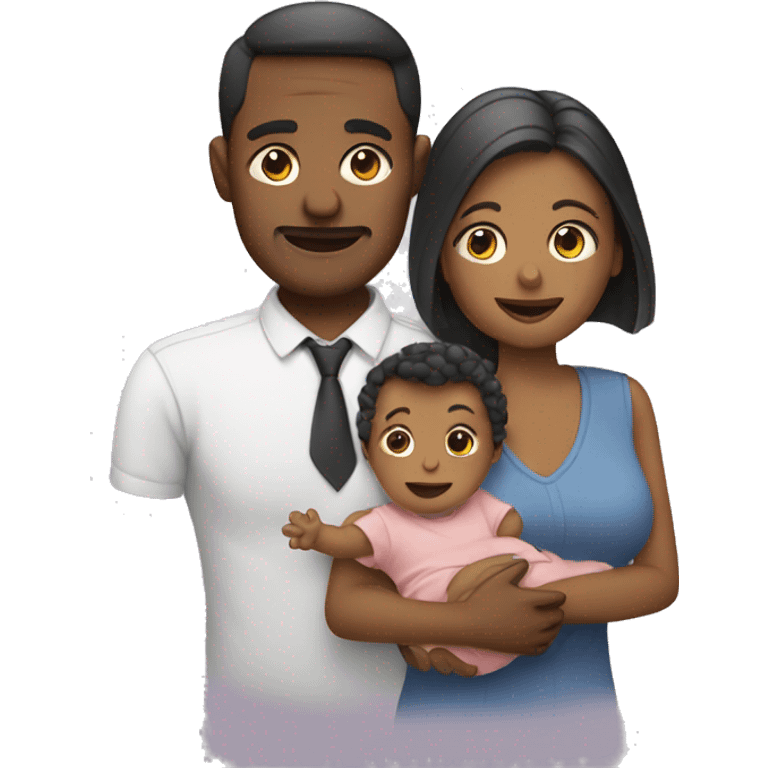 Mom and dad with baby emoji