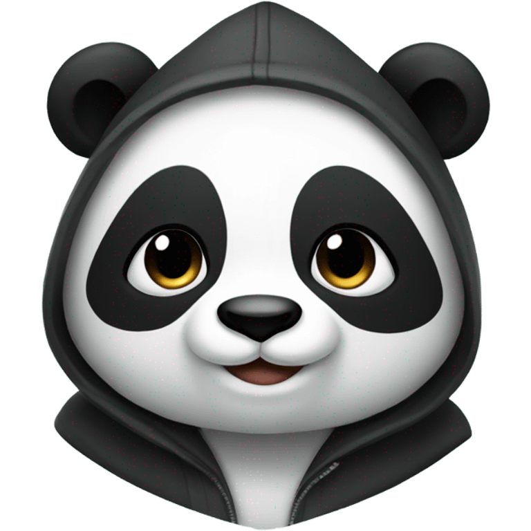 panda in a cool hoodie emoji