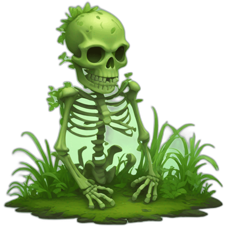 overgrown swamp skeleton emoji