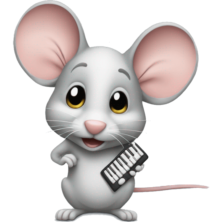 Mouse with a keyboard emoji