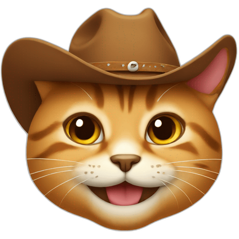 cat smiling with cowboy hat emoji