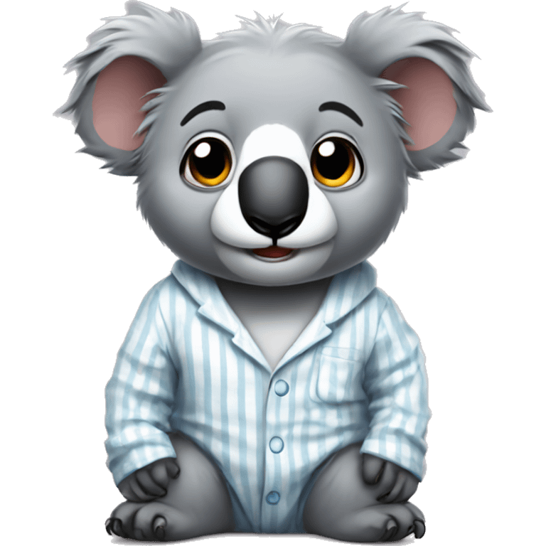 Mad koala wearing pajamas  emoji