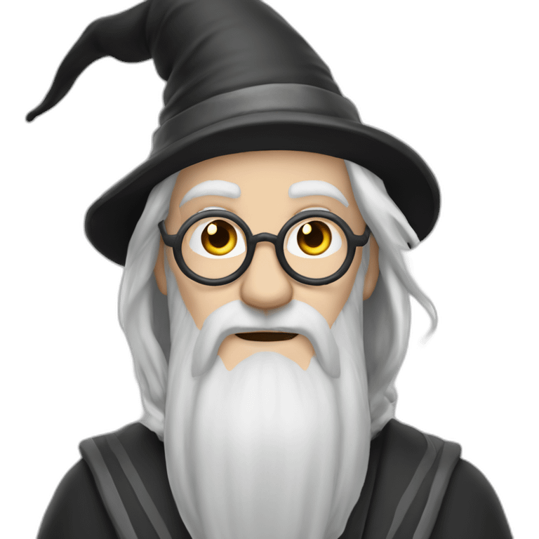 Albus Dumbledore avec Fumseck emoji