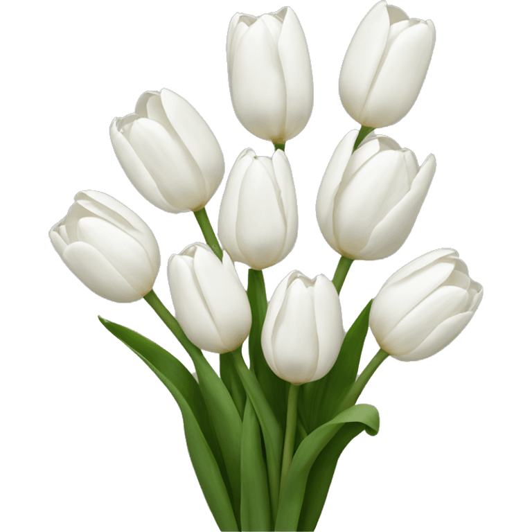 White tulips emoji