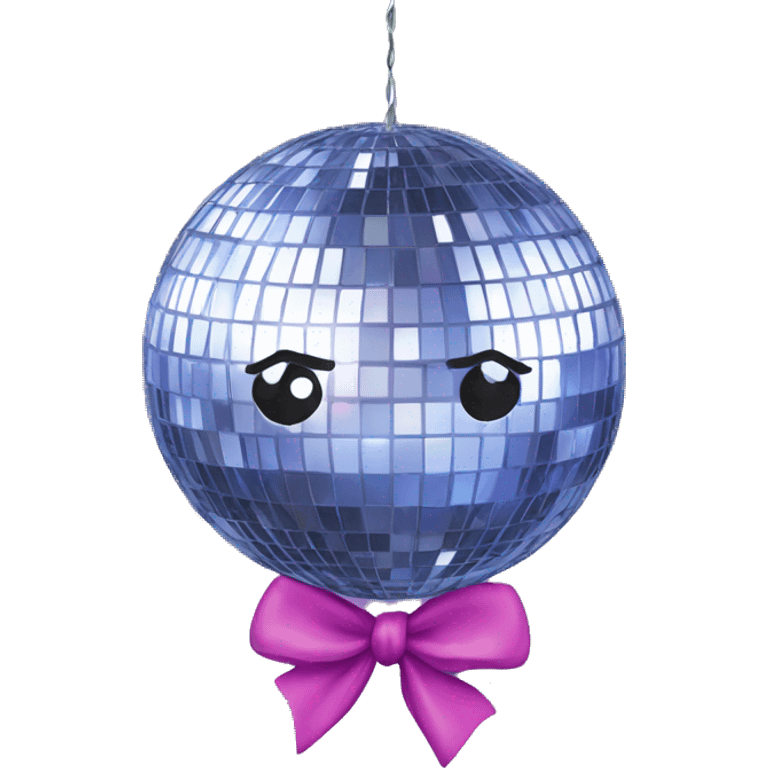 Disco ball with a bow  emoji