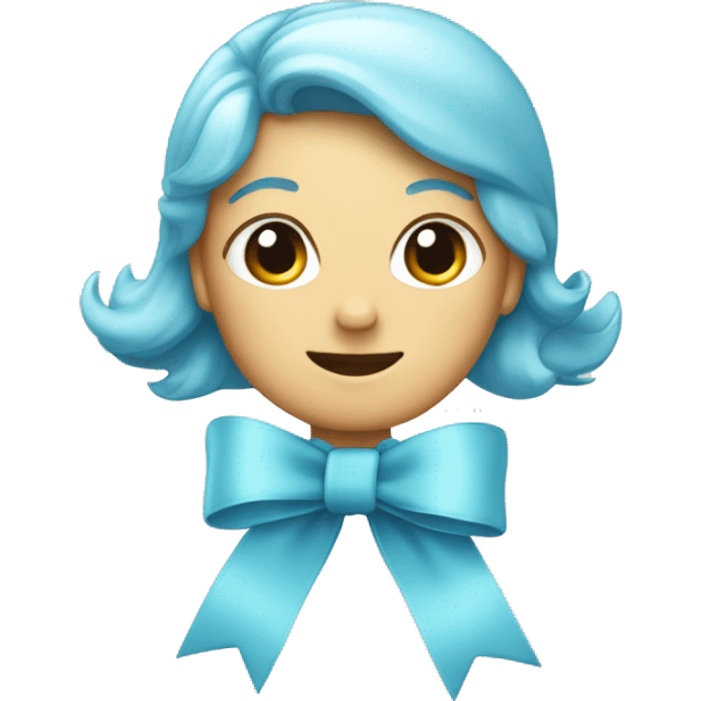 light blue bow emoji