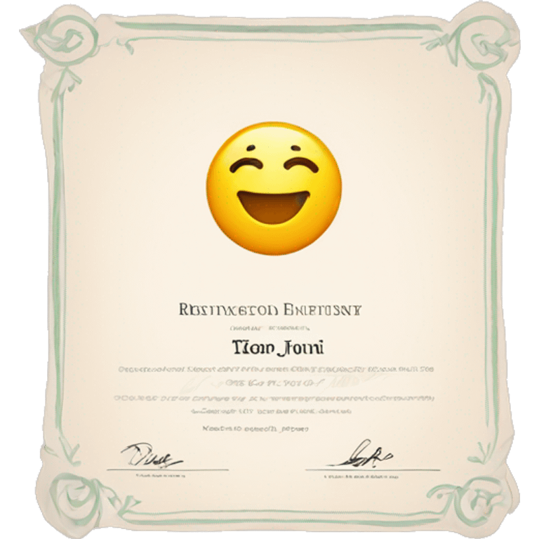 TikTok certificate  emoji