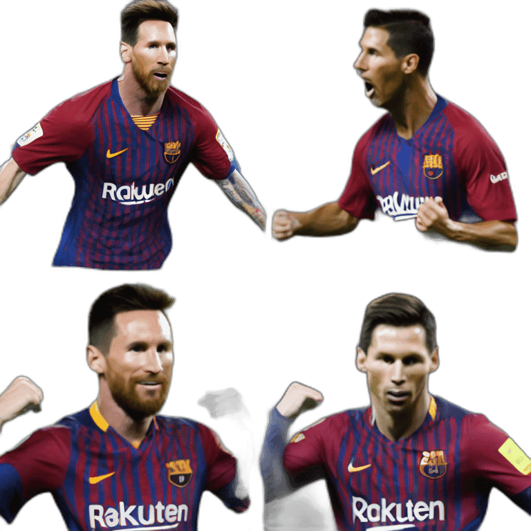 Messi, bisou , Ronaldo  emoji