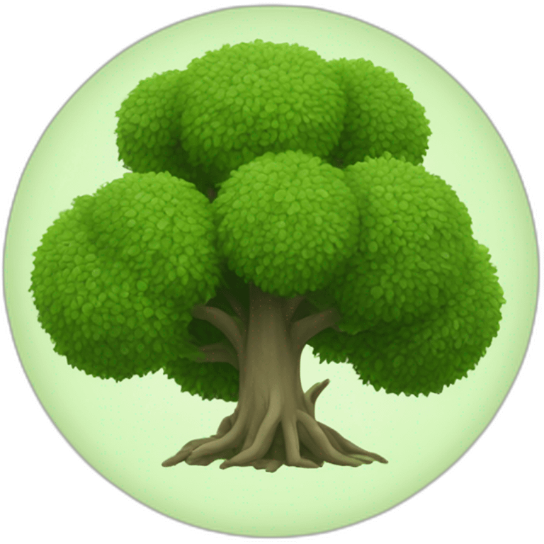 shrubbery in a circular shape emoji