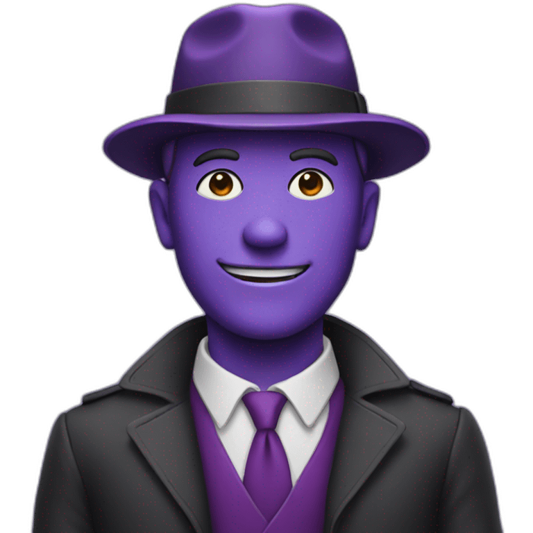 purple man wearing costume emoji