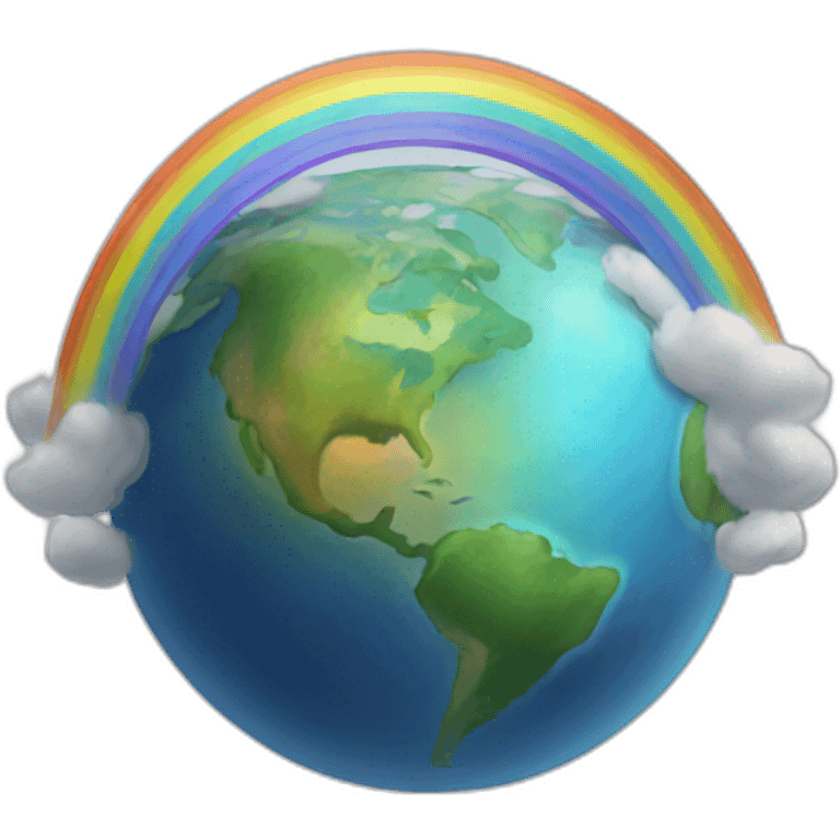 rainbow earth  emoji