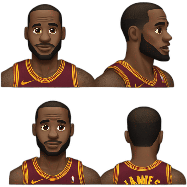 Lebron James etonné emoji