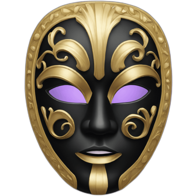 black venetian mask emoji