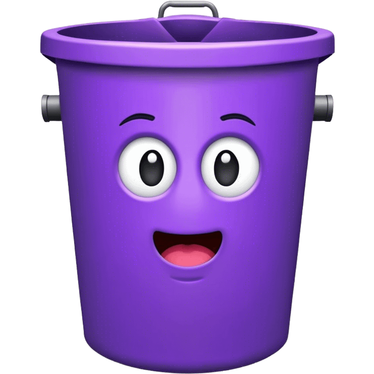 Purple trashcan emoji