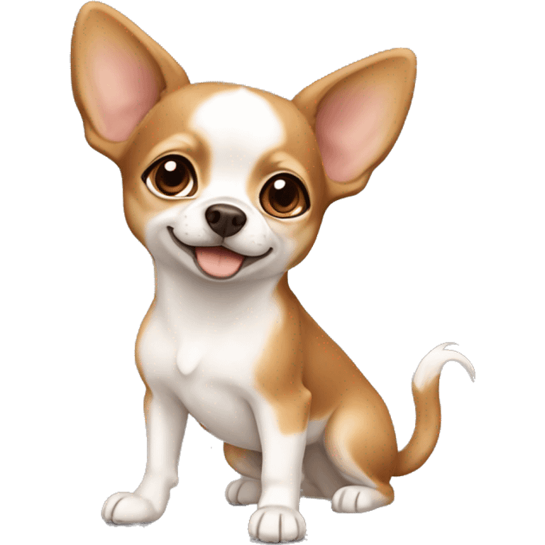 Chestnut white and light brown chiwawa emoji