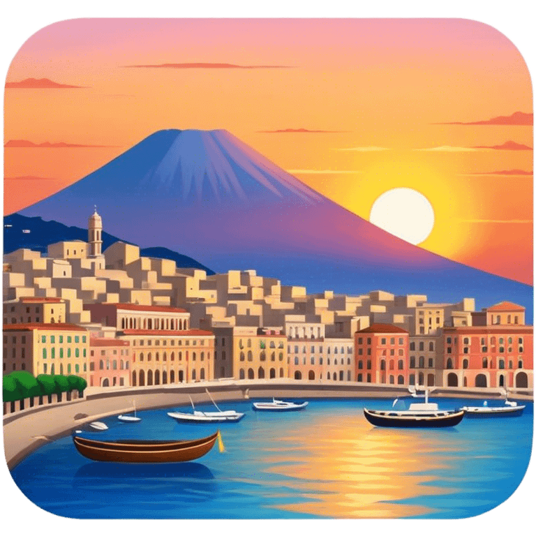 Napoli Italy sunset  emoji