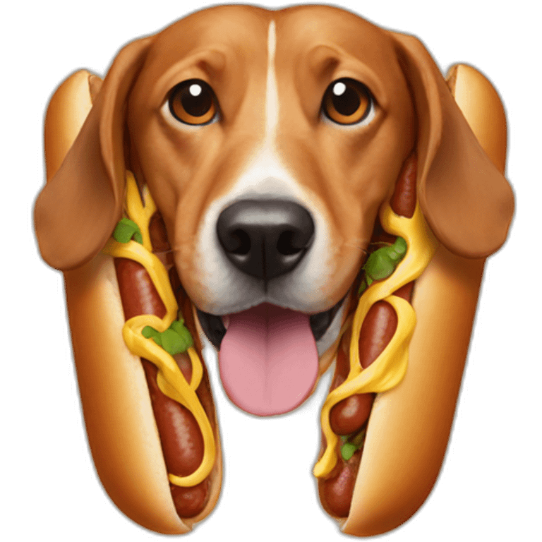 Dog hotdog emoji