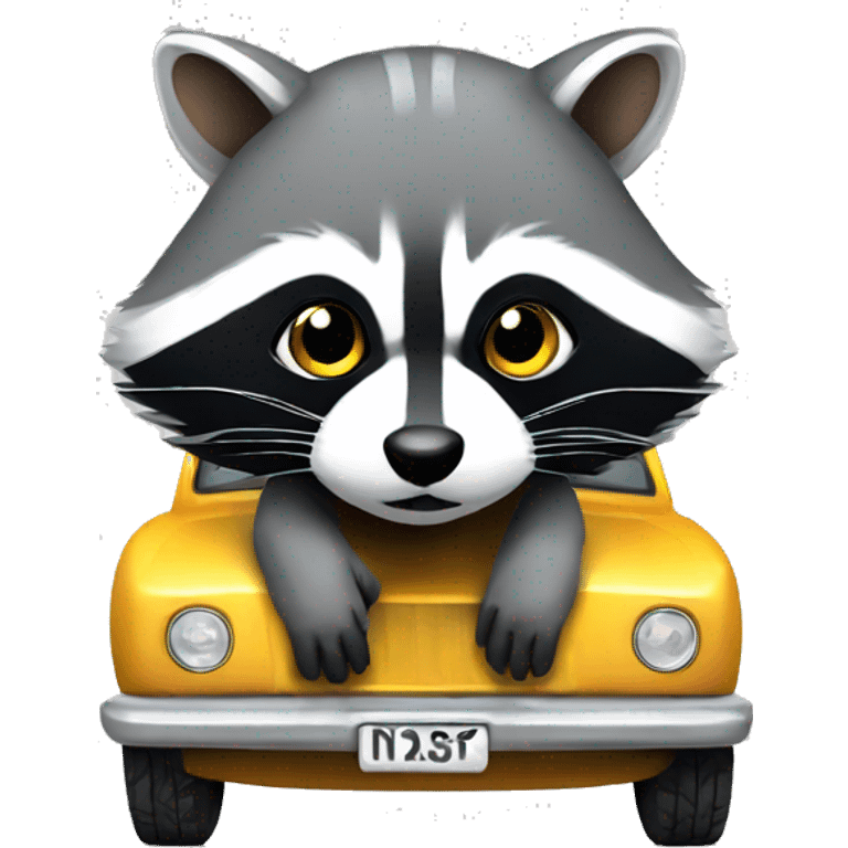 Raccoon car emoji