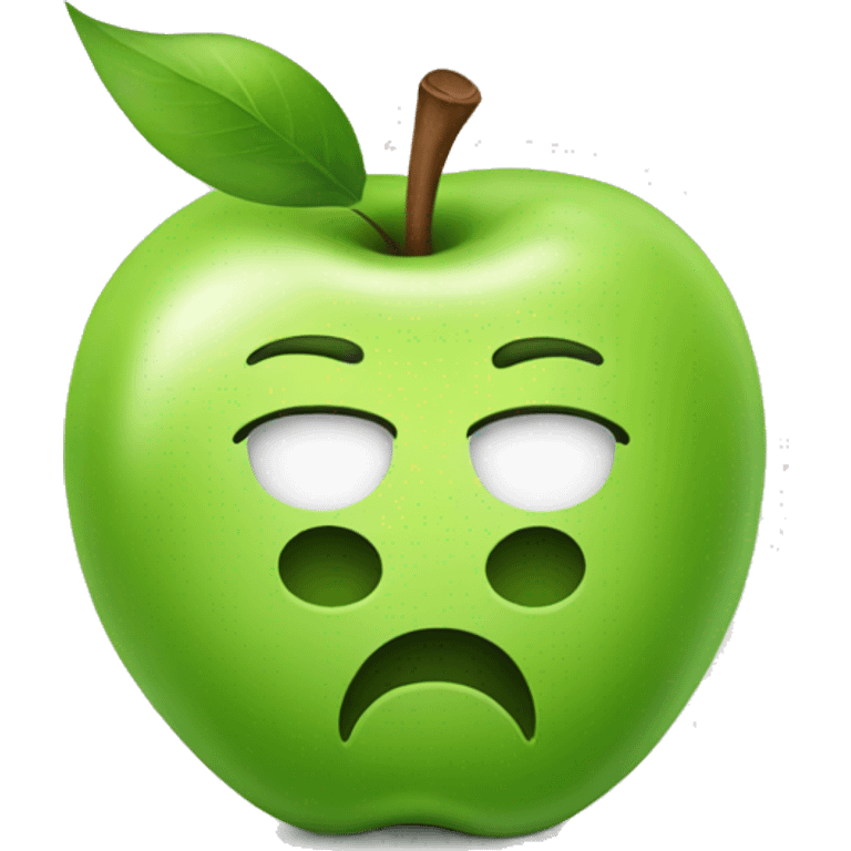 Green apple emoji