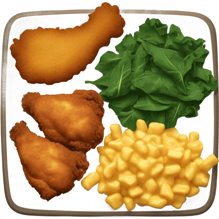 A plate of soul food emoji