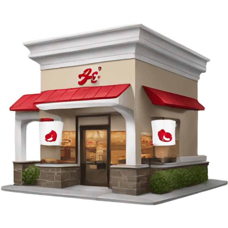 Chick fil a restaurant  emoji