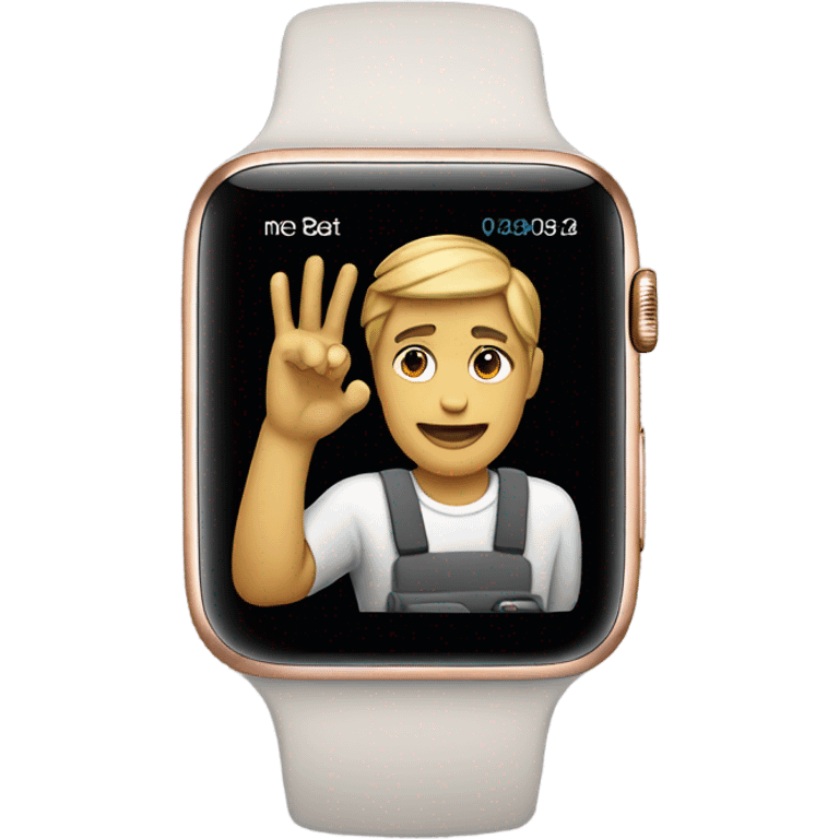 apple watch on the hand emoji