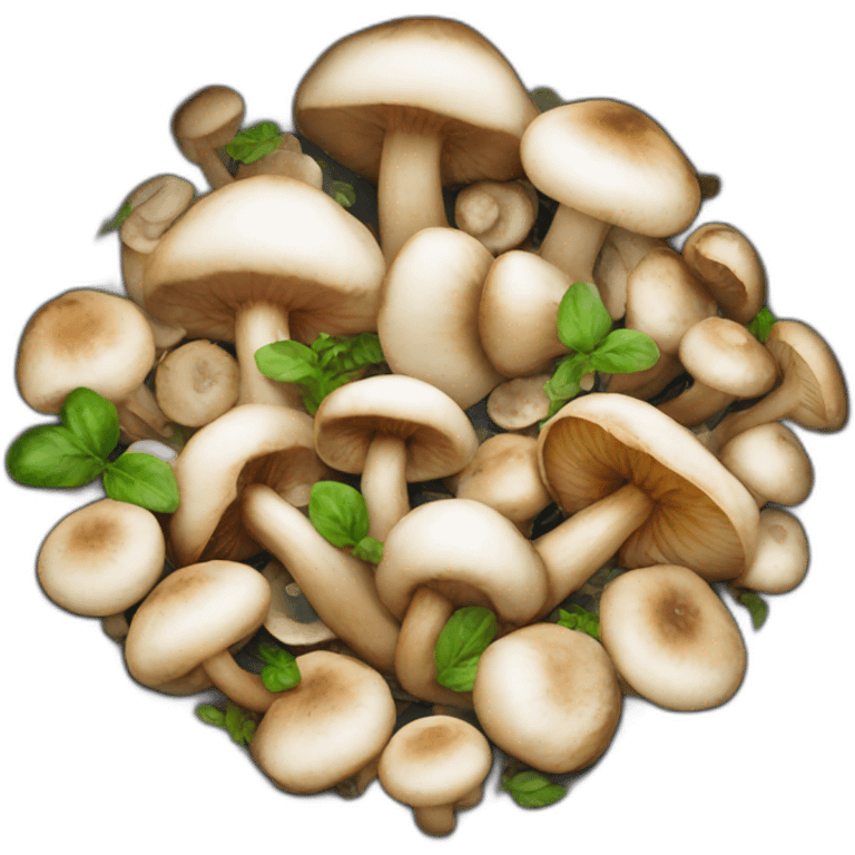 sauté mushrooms in a frying pan emoji