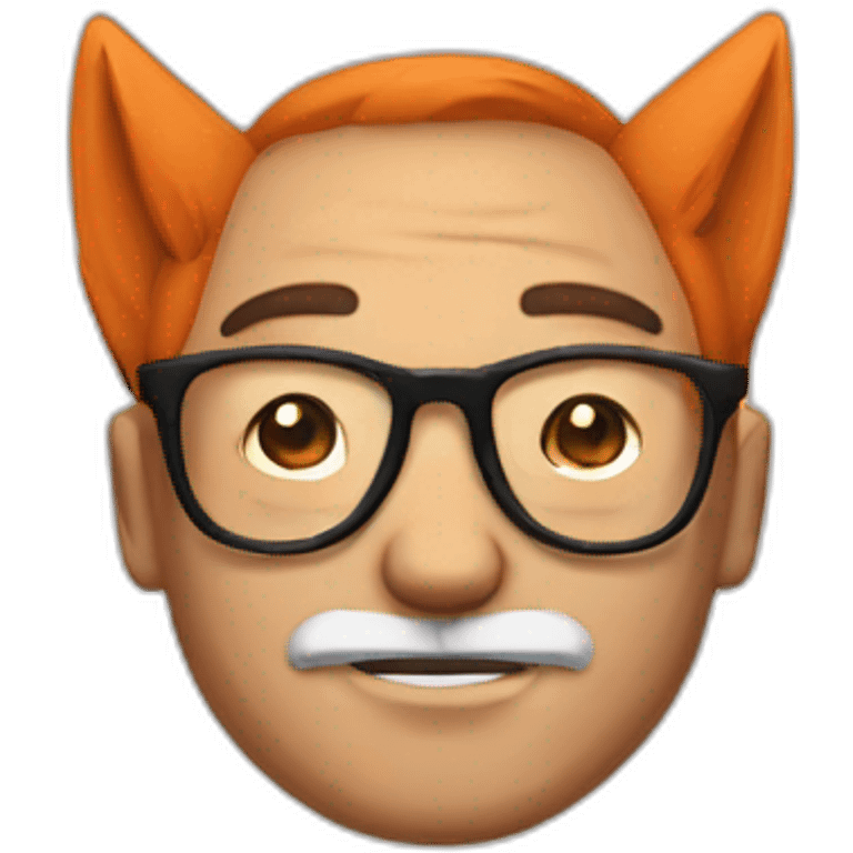 A man with glasses and fox ears emoji