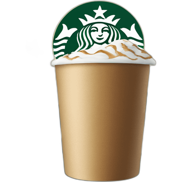 starbucks but with moutain logo emoji