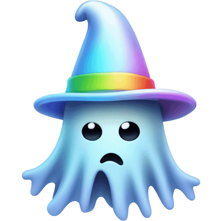 Sad Ghost in a party hat emoji