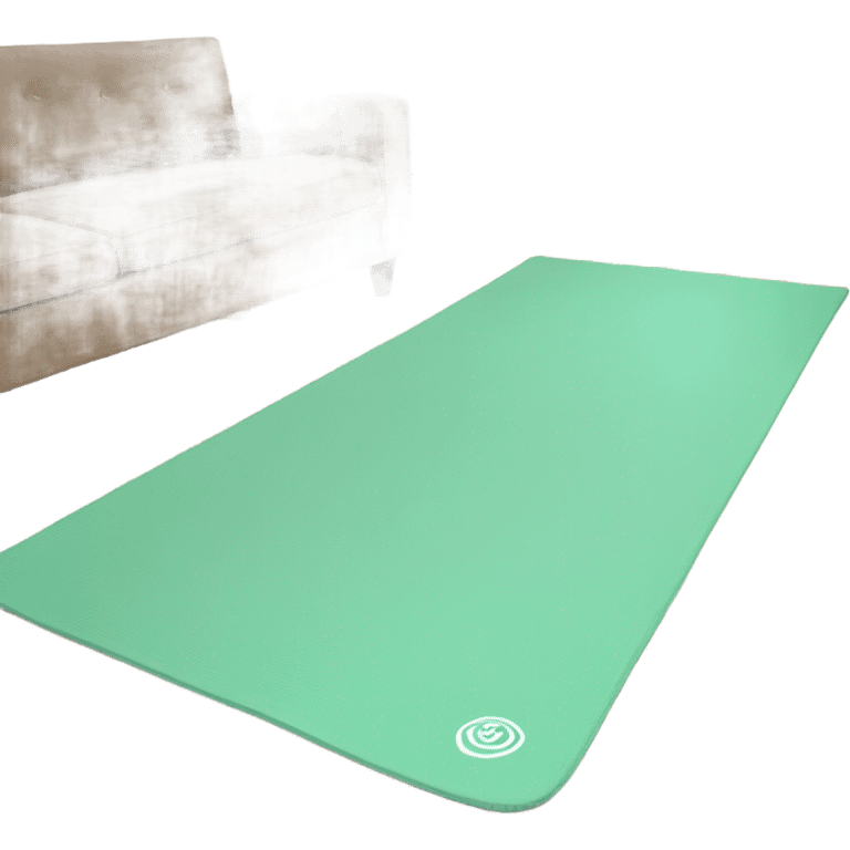 Gym mat for yoga mint green color emoji