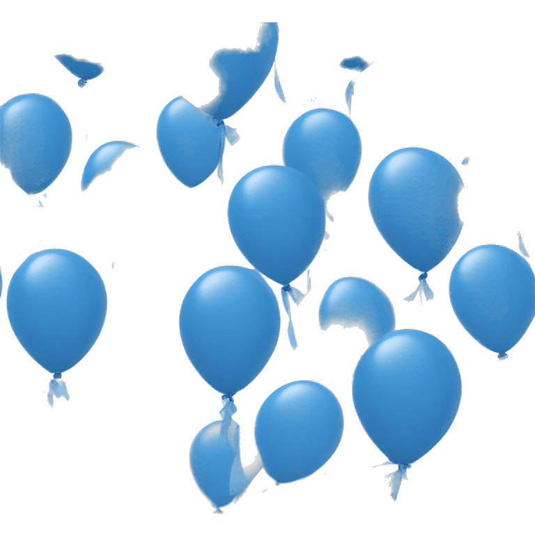 Spinning blue balloon emoji